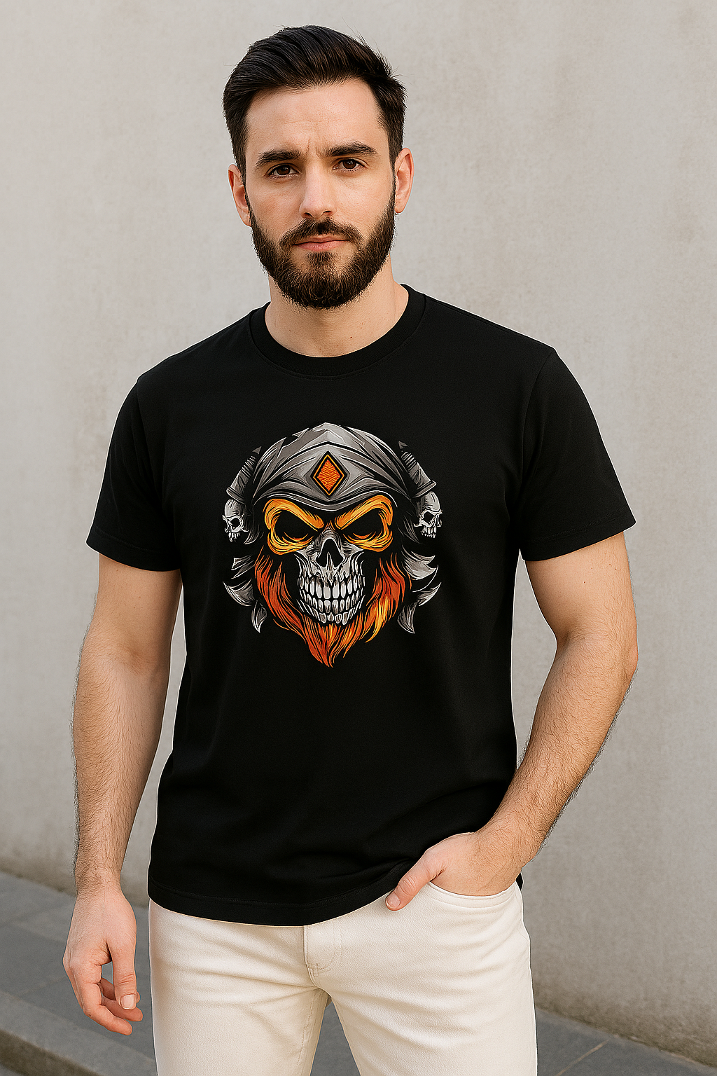 Round Neck - Black - B1002